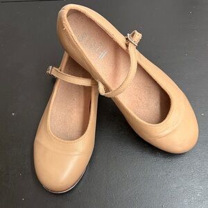 Bloch Tan Leather Mary Jane Heels